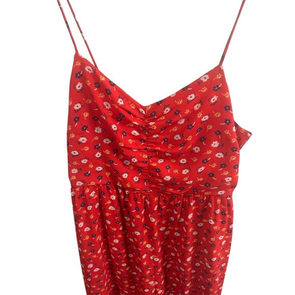 Madewell Red Floral Jumpsuit - Picture 2 of 8